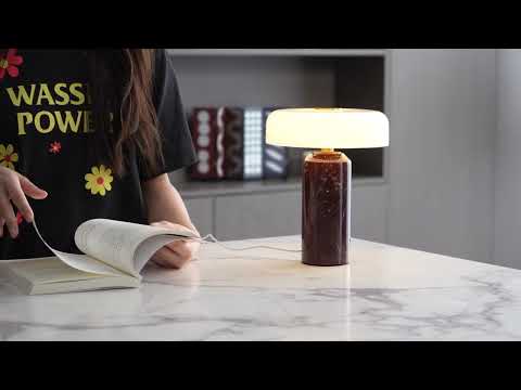 Lunara Marble Table Lamp - Video 2