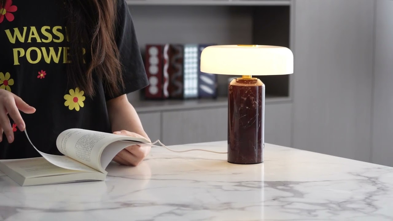 Lunara Marble Table Lamp - Video 2