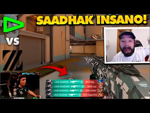 SAADHAK E LESS AMASSAM NA ESTREIA DA LOUD! MELHORES MOMENTOS LOUD VS ZETA - VALORANT CHAMPIONS!