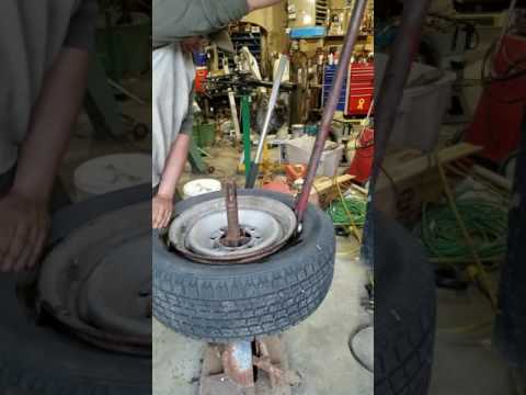 Coats vintage manual tire machine demo
