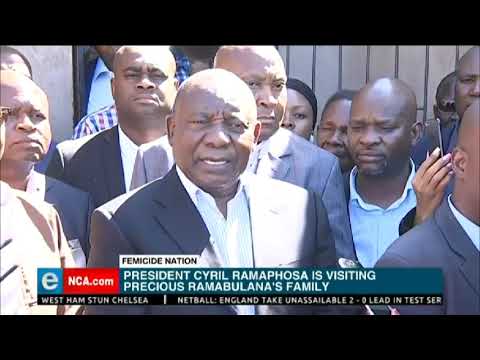 Ramaphosa visits Precious Ramabulana's family