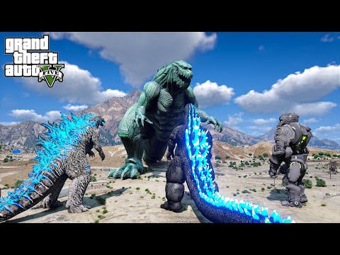 Giant Godzilla Earth vs Atomic Godzilla, Heisei Godzilla, Mechani Kong - God of The Sea