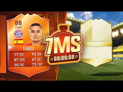 INSANE LEGEND PACKED IN A 7 MINUTE SQUAD BUILDER!! 88 MOTM THIAGO - FIFA 17 ULTIMATE TEAM