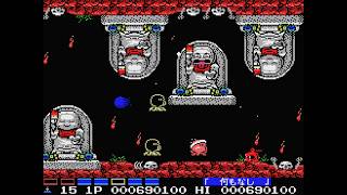 [MSX] Bonus Stages (1 ~ 3) エクストラステージ 🐙 | Parodius パロディウス ～タコは地球を救う～ [4K]