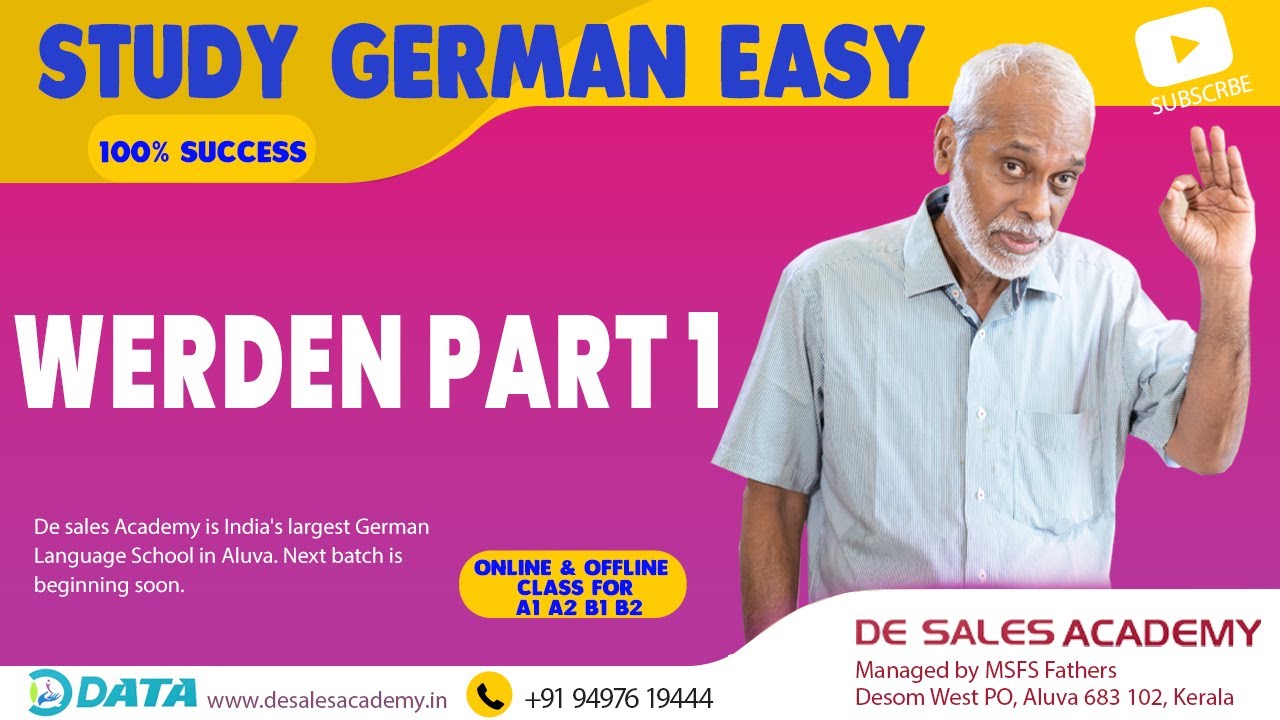 109 WERDEN : Usage of Werden in German: German Language Course A2 Level: De Sales Academy