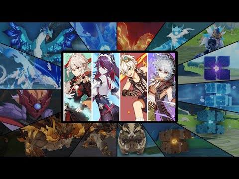Current Banner [Kazuha,Rosaria,Bennett,Razor] Against All Bosses In The Game - Genshin Impact