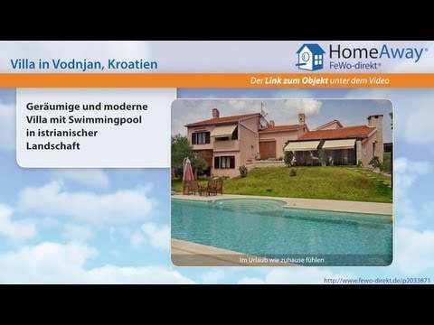 Istrien: Geräumige und moderne Villa mit Swimmingpool in istrianischer - FeWo-direkt.de Video