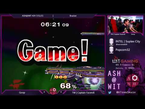 Goop (Fox) vs. TW | Captain Faceroll (Sheik) - Melee Bracket ASH@WIT #24 7/31/15