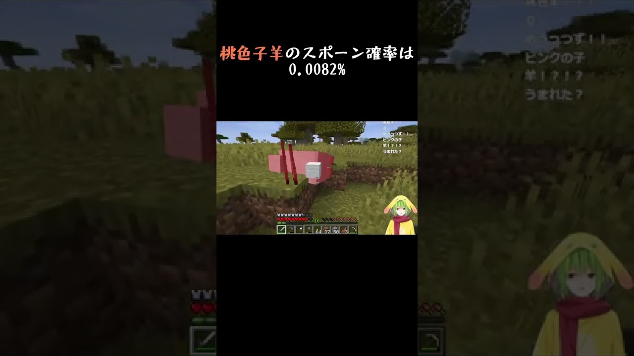 マイクラ配信中に0.0082%の確率を引く男 #shorts