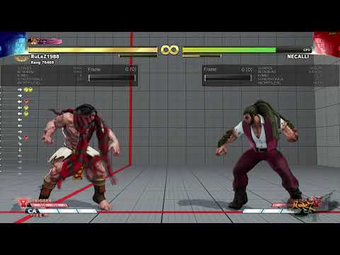 Street Fighter V - Necalli - stMK into stMK combo