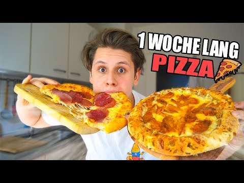 Eine Woche nur PIZZA ESSEN 2.0😮🍕 - SELBSTEXPERIMENT (400k Special⭐)