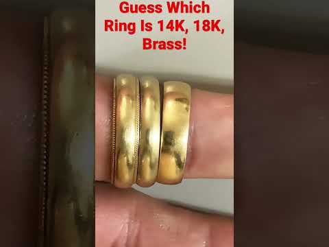 Can You Tell The Difference Between Brass, 14K and 18K Gold? #jewelry #750gold #585Gold #18kgold