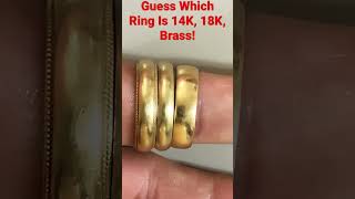 Can You Tell The Difference Between Brass, 14K and 18K Gold #jewelry #750gold #585Gold #18kgold