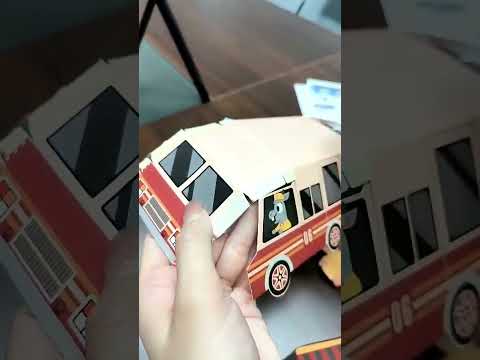 Popieriaus lankstymo rinkinys 3D origami Transportas video