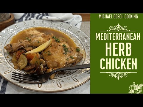 Mediterranean Herb Chicken | One-Pan Dinner with Fresh Veggies & Olives