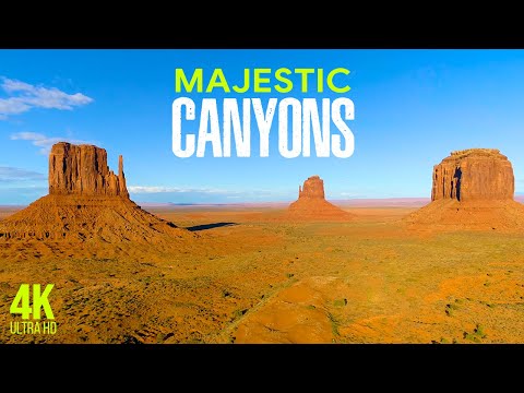 Majestic Canyons - Natural Wonders of the World - 4K Scenic Aerial Views + Relaxing Music