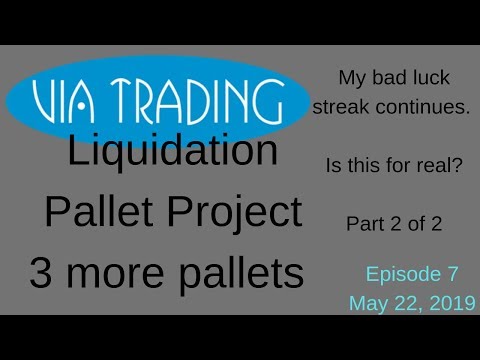 Caroline's Closet - Pallet Project - All the unboxed items on my Via Trading Pallets