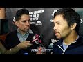 MANNY PACQUIAO SAYS HE NEVER SAID NO TO CRAWFORD FIGHT !"WANTED TO FIGHT HIM BEFORE THE HORN FIGHT!"