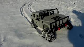 [AN3DRC] 3D Printed Hummer H1 on tracks test run and problems shown (video without editing)