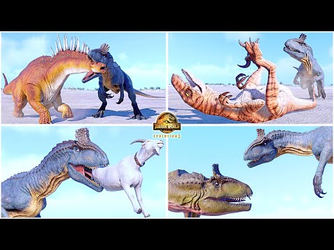 Cryolophosaurus All Perfect Animations & Interactions 🦖 Jurassic World Evolution 2 - Cool Dinosaur