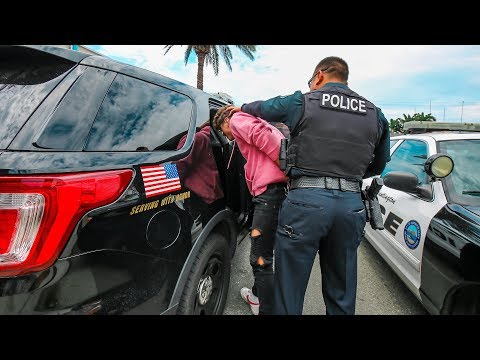 GETTING ARRESTED IN FRONT OF MY GIRLFRIEND PRANK!! (SHE CRIED)