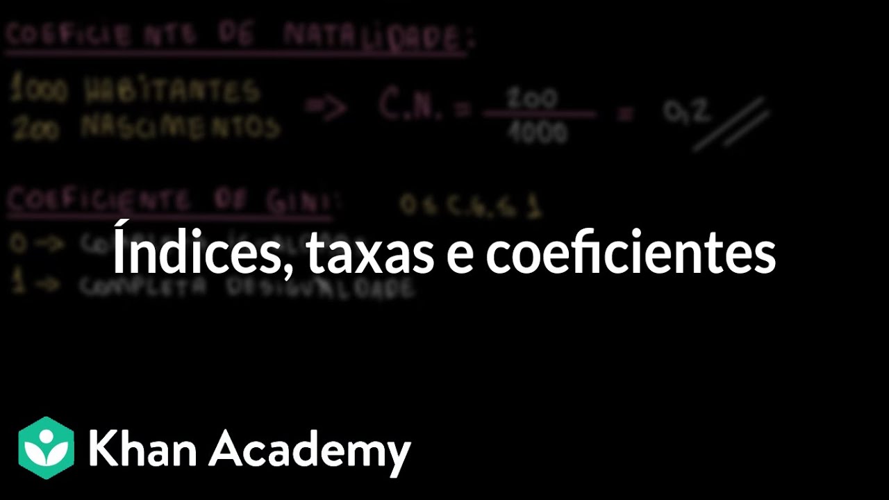 Índices, taxas e coeficientes