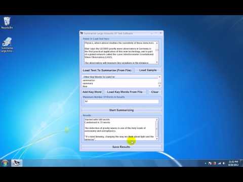 Summarize Large Amounts Of Text Software