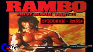 RAMBO II - SPEEDRUN 2m59s (C64)