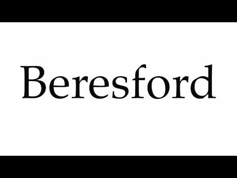 How to Pronounce Beresford