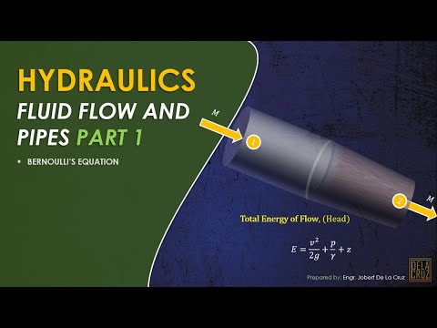 HYDRAULICS | FLUID FLOWS AND PIPE | DE LA CRUZ TUTORIALS