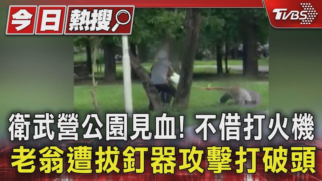 衛武營公園見血!只是不借打火機 老翁遭拔釘器攻擊打破頭