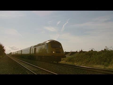 Prestatyn 14.8.2014 - 43014 Railway Observer & 43013 7on NMT New Measurement Train