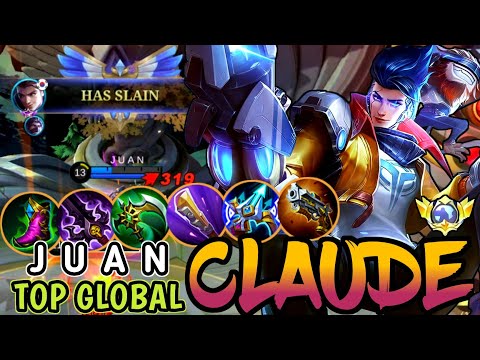 CLAUDE BEST BUILD IN 2023 | TOP GLOBAL CLAUDE J U A N - MOBILE LEGENDS