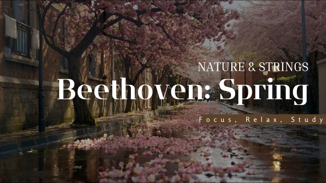 Rain & Beethoven Spring Sonata | Cozy Ambience for Relaxation