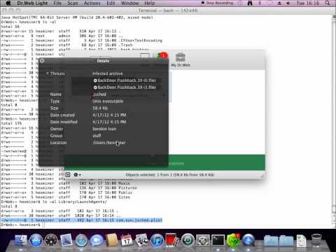 Dr.Web removes BackDoor.Flashback from infected Maс.