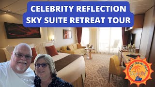 Celebrity Reflection Sky Suite Cabin Tour | Retreat Class Oversized Balcony Walkthrough
