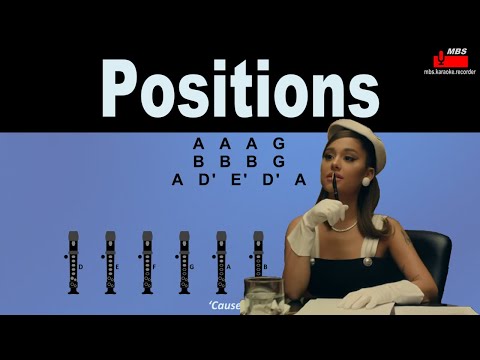 Positions Ariana Grande Flute Recorder Tutorial / How To Play