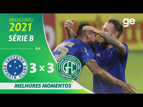 CRUZEIRO 3 X 3 GUARANI | MELHORES MOMENTOS | 8ª RODADA BRASILEIRÃO SÉRIE B 2021 | ge.globo