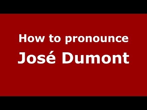 How to pronounce José Dumont (Brazilian/Portuguese) - PronounceNames.com