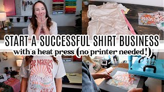 Start A Shirt Business at Home With Only a Heat Press! Investment, Profit, EVERYTHING Needed
