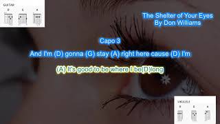 Shelter of Your Eyes (capo 3) by Don Williams play along with scrolling guitar chords and lyrics