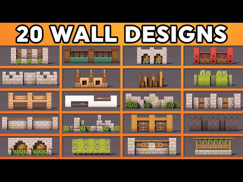 20 Must Know Minecraft Wall Designs! (Tutorial)