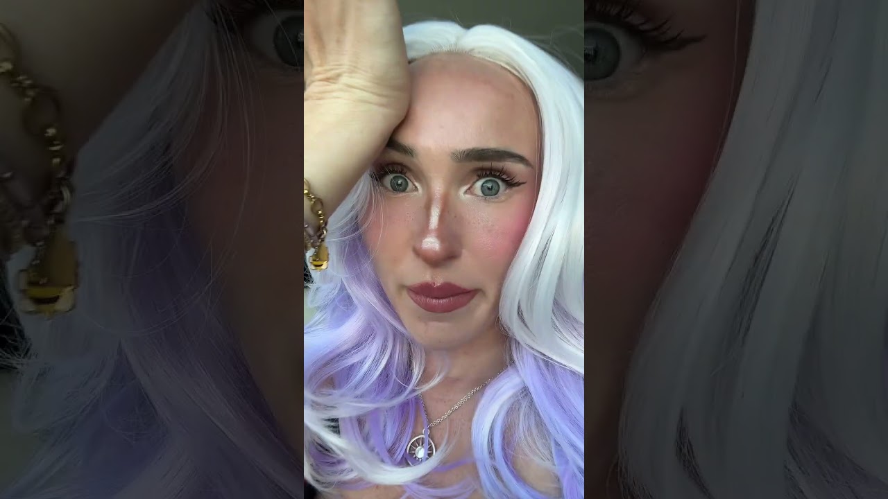 day 1 of learning wigs I love these colors wow