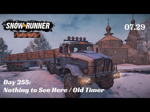 SnowRunner Hard Mode - R07 E29 - Nothing to See Here / Old Timer
