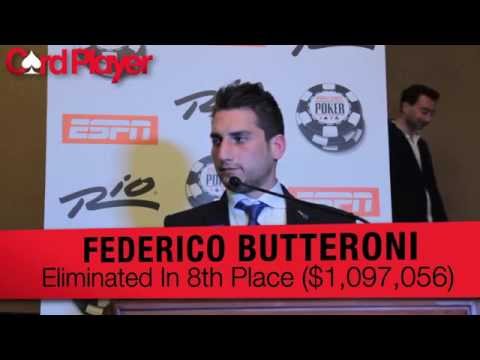 Federico Butteroni Finishes 8th In 2015 WSOP Main Event