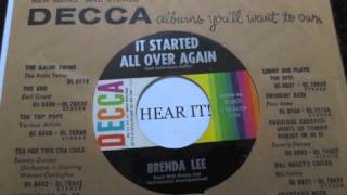 BRENDA LEE IT STARTED ALL OVER AGAIN