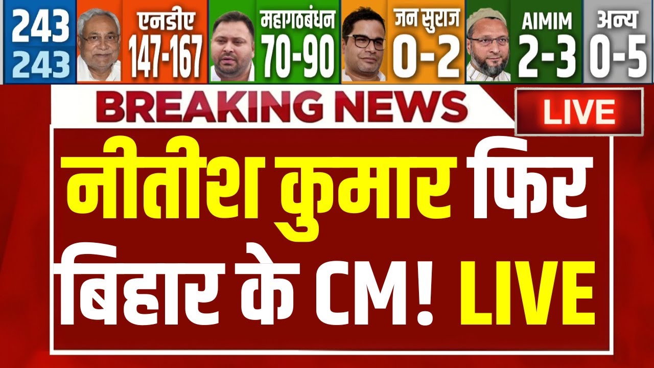 Bihar Election Election Exit Poll Result LIVE: नीतीश कुमार फिर बिहार के CM! Nitish Kumar