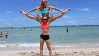 Yoga Challenge: Miami Beach! | Sam and Teagan