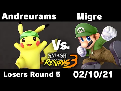 Smash Mallorca Returns 3 - Losers Round 5 - Andreurams (Pikachu) VS Migre (Hero, Mario)