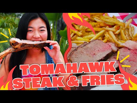 On The Grill | How To Make Tomahawk Steak & Frites | Bussin Eats